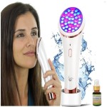 Lyte Wireless Duo LED Light Therapy Red & Blue Light Therapy Wand for Face Includes Hyaluronic Serum w/Automatic Sensor Wrinkle Reduction Facial Handheld Tool