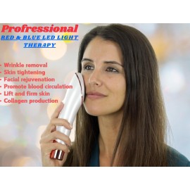 Lyte Wireless Duo LED Light Therapy Red & Blue Light Therapy Wand for Face Includes Hyaluronic Serum w/Automatic Sensor Wrinkle Reduction Facial Handheld Tool Lyte Wireless Duo LED Light Therapy Red & Blue Light Therapy Wand for Face Includes Hyaluronic Serum w/Automatic Sensor Wrinkle Reduction Facial Handheld Tool