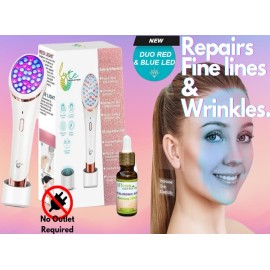 Lyte Wireless Duo LED Light Therapy Red & Blue Light Therapy Wand for Face Includes Hyaluronic Serum w/Automatic Sensor Wrinkle Reduction Facial Handheld Tool Lyte Wireless Duo LED Light Therapy Red & Blue Light Therapy Wand for Face Includes Hyaluronic Serum w/Automatic Sensor Wrinkle Reduction Facial Handheld Tool