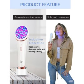 Lyte Wireless Duo LED Light Therapy Red & Blue Light Therapy Wand for Face Includes Hyaluronic Serum w/Automatic Sensor Wrinkle Reduction Facial Handheld Tool Lyte Wireless Duo LED Light Therapy Red & Blue Light Therapy Wand for Face Includes Hyaluronic Serum w/Automatic Sensor Wrinkle Reduction Facial Handheld Tool