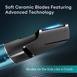 kensen Manscape Body Hair Trimmer for Men, 3-in-1 Body Groomer for Men, Men\'s Groin & Pubic Hair Trimmer, Wet/Dry Cordless Waterproof Male Hygiene Razor, Men\'s Gift (Green)