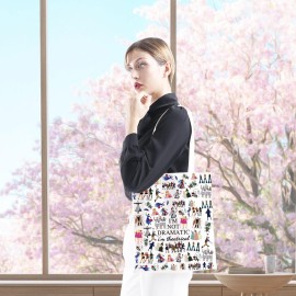 GJTIM Musical Gift Makeup Bag Theatre Bag I\'m Not Dramatic I\'m Theatrical Musical Theatre Gift Zipper Pouch (I\'m Theatrical Tote)