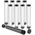 Barydat 8 Pcs Playmat Tube Round TCG Artwork Tube 16.14 Inch Playmat Case for Card Game Storage Toy Card Play Mat Clear Play Mat Tubes for TCG Gaming, Easy in and Out Design