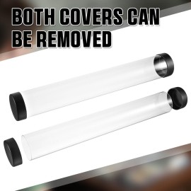 Barydat 8 Pcs Playmat Tube Round TCG Artwork Tube 16.14 Inch Playmat Case for Card Game Storage Toy Card Play Mat Clear Play Mat Tubes for TCG Gaming, Easy in and Out Design