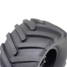 Chanmoo 1/8 RC Monster Truck Tires and 17mm Hex Wheels Rims Rubber Buggy Tyres for 1:8 Scale Off Road Truck Car Kaiju Tmaxx E-Revo 3.3 Arrma Kraton 6S Typhon 3S Traxxas Maxx HPI Redcat 4PCS (White)