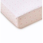 First Essentials Fitted Cotton Knit Crib Sheet Standard Size Girls (Floral, Pack of 1)