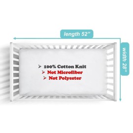 First Essentials Fitted Cotton Knit Crib Sheet Standard Size Girls (Floral, Pack of 1)