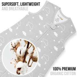 Mama Cheetah Toddler Sleep Sack with Feet 4T-5T, 0.5 TOG Organic Cotton Baby Wearable Blankets with Legs, Baby Sleeping Bag for Walkers, Early Walker X-Large