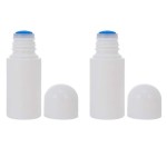 4 Pcs 50ml Empty Liquid Bottles Sponge Head Plastic Applicator Bottles Press Out Type Skin Care Bottles Deodorant Bottles Refillable Makeup Cosmetic Storage Containers