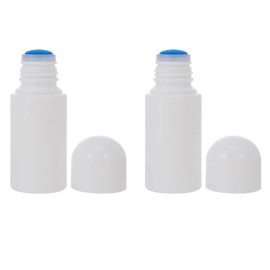 4 Pcs 50ml Empty Liquid Bottles Sponge Head Plastic Applicator Bottles Press Out Type Skin Care Bottles Deodorant Bottles Refillable Makeup Cosmetic Storage Containers