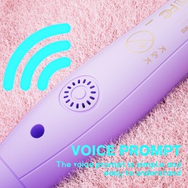 K&K 1.77 Inch Ceramic Tourmaline Ionic Heated Round Brush Curling Brush Creates Blowout Look -Creates Root Volume & Loose Curls Volume Curls Dual Voltage Hair Styling Tool (Purple, 1.77 Inch)