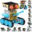 Wesfuner 30-in-1 Solar Robot Kit - 243 Pieces, STEM Educational Building Set for Kids Aged 8-12, Science Experiment Gift for Birthdays (Blue)