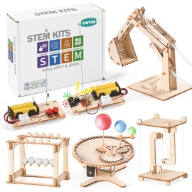 STEM Science Kits for Kids Ages 8-12 8-10, Wood Building Crafts Kits for Boys 6-8, STEM Toys for Boys Age 8-12 6 7 10 11 13 Years Old Gifts, Engineering Experiment Projects, 3D Wooden Puzzles 8-13