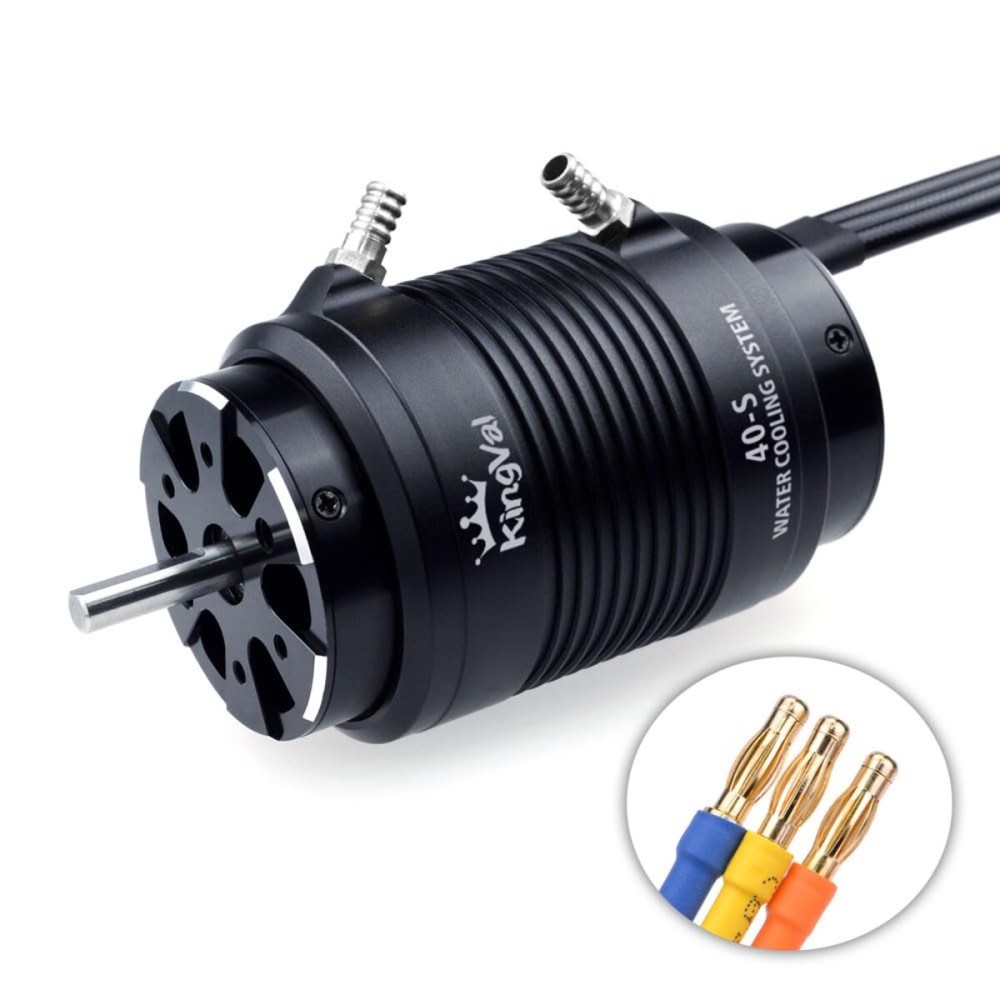 KingVal Replacement 4082 1600KV Brushless Motor Shaft Diameter 5mm with Water Cooling Jacket Unit Compatible with RC Boat