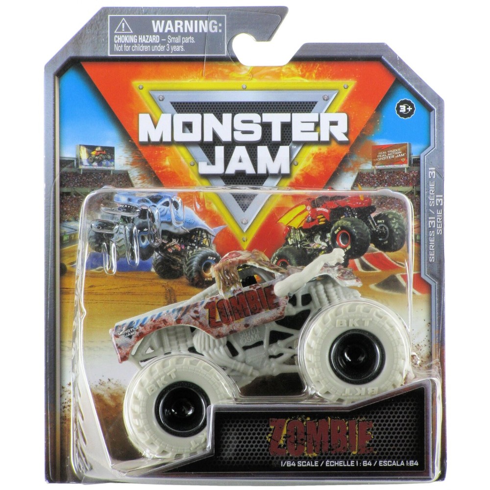 Monster Jam 2023 Spin Master 1:64 Diecast Truck Series 31 Bone Yard Trucks Zombie