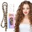 Lanzhire Heatless Small Curling Rod Headband, No Heat Thin Curling Headband for Long Hair and Short hair, Satin Material, Overnight Heatless Curls Headband, Leopard Color