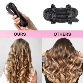 Lanzhire Heatless Small Curling Rod Headband, No Heat Thin Curling Headband for Long Hair and Short hair, Satin Material, Overnight Heatless Curls Headband, Leopard Color