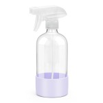 Rionisor Glass Spray Bottles with Silicone Sleeve Protection, Empty 16 oz Refillable Containers, Reusable Spray Bottles with Adjustable Nozzle for Hair, Cleaning Solutions, 1 Pack Purple