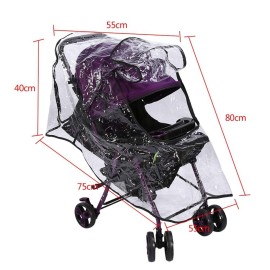 Pram Rain Cover,Foldable Rainproof Windproof Baby Outdoor Stroller Weather Stroller Rain Cover Baby Pushchair Rain Stroller Accessory