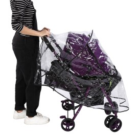 Pram Rain Cover,Foldable Rainproof Windproof Baby Outdoor Stroller Weather Stroller Rain Cover Baby Pushchair Rain Stroller Accessory