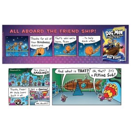 Dav Pilkey Dog Man Twenty Thousand Fleas Under The Sea Gift Set Includes Hardcover Book 11, Dog Man\'s Bark Knight Backpack Pull Plush Book Character, and Activity Pages