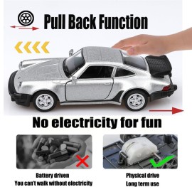 TOKAXI 1/36 Scale Porsche 911 Trubo Diecast Car Models,Pull Back Vehicles Porsche 911 Toy Car,Cars Gifts for Boys Girls