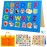 Foldable,Freestanding Felt Flannel Board Set for Toddlers,With 75 Felt Learning Letters Numbers Pieces,Double-Sided,With Storage Bag,for Parent-Child Story Time,Preschool,Classroom,Journey Time