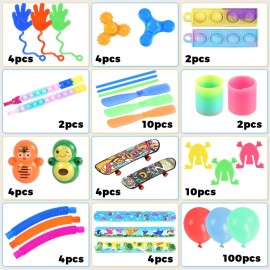 soi-meme 150 pcs Party Favors for Kids, Pinata Stuffers Goodie Bags Fillers for Kids Birthday Party Treasure Box Prize Box Toys for Kids Classroom Assortment Party Toys Fidget Party Favors Bulk