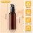 RAYNAG 5 Pack Travel Pump Bottles Empty Refillable Plastic Pump Bottle Spray Bottle Dispenser With Black Cap for Lotion Cream Essential Oil Travel Container, 50ml/1.7oz (Brown)