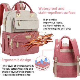 Legestori Diaper Bag Backpack, Baby Girl Diaper Bag, Large Diaper Bag Backpack Gift for Girls, Baby Diper Backpack for Travel with Insulated Pockets and Stroller Straps