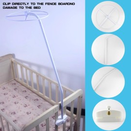 1 Set Mosquito Net Stand Baby Bed Mosquito Net Mounting Support Rack Mosquito Net Holder Clip- On Crib Mosquito Net Frame for Baby Crib Accessories