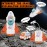 Jomifin Spaceship Toy for Boys Girls, Space Shuttle Toys with Lights&Sound, 3 Astronauts Figure, Openable Cockpit, Spray Exhaust, Astro Venture Space Playset with Lunar car (Orange)