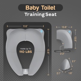 Baby Proof Me Potty Training Seat Travel - Foldable Potty Training Seat Cover for Toddlers, Portable, Travel Potty Seat, Folding Toilet Seat for Kids, and Toddler Toilet Seat Cover