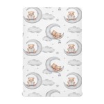 Caikeny Fitted Crib Sheet for Boys Girls Kawaii Bears Moon Grey Clouds Baby Crib Sheets Stars Watercolor Bassinet Sheets Crib Mattress Bed Sheets for Toddler Newborn Infant 27 x 39 in