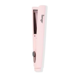 L\'ANGE HAIR Le Titane Titanium Curling Flat Iron for All Hair Types | Dual Voltage for Travel | Hair Straightener and Curler 2 in 1 (Blush 1)