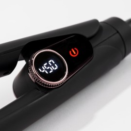 L\'ANGE HAIR Le Titane Titanium Flat Iron Hair Straightener and Curler 2 in 1 | Best Curling Flat Iron for All Hair Types | Dual Voltage Flat Iron for Travel | Hair Straightening Irons (Black 1)