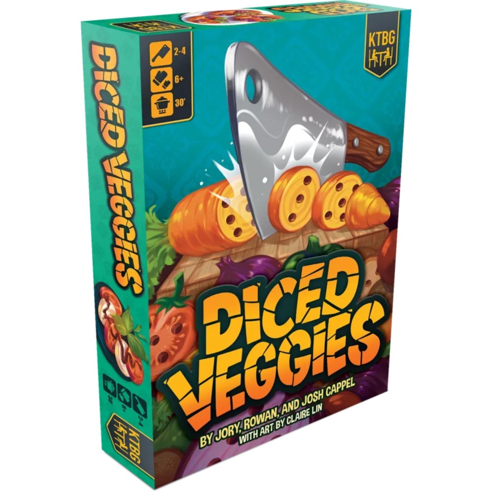 KTBG Diced Veggies Family Friendly Dice Slicing Game for Deliciously Healthy Fun, for 2-4 Players and Ages 6 and Up