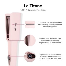 L\'ANGE HAIR Le Titane 1.75 Titanium Flat Iron Hair Straightener and Curler 2 in 1 | Best Curling Flat Iron for All Hair Types | Dual Voltage Flat Iron for Travel | Hair Straightening Irons