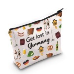 Germany Travel Gift Germany Makeup Zipper Pouch for Germany Traveler Gift Welcome to Germany Gift (Germany bag)