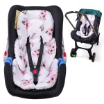 THE KENKYO 2-in-1 Reversible Infant Car Seat Insert for Newborn, Mink Dot Baby Car Seat Head & Body Support with Cotton Filled, Breathable Baby Car Seat Cushion for Strollers, Swings and Bouncers