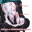 THE KENKYO 2-in-1 Reversible Infant Car Seat Insert for Newborn, Mink Dot Baby Car Seat Head & Body Support with Cotton Filled, Breathable Baby Car Seat Cushion for Strollers, Swings and Bouncers