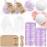 Tradder 50 Sets 2.76 Compact Mirrors Bulk Inspirational Appreciation Women Employee Gifts Small Purse Pocket Makeup Mirrors Wedding Bridal Souvenir Bags(Pink and Purple)