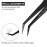 Ms.Queen Lash Extension Tweezers, Professional 45 Degree Fiber Grip Tweezers for Eyelash Extensions,Black