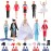 51 Pcs Doll Clothes and Accessories, 5 Sets Career Themed Clothes, 5 Sets Holiday Themed Clothes, 10 Pairs of Shoes 5 Doll Displays--Fits 11.5-inch Dolls, Girl\'s Gift.