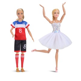 51 Pcs Doll Clothes and Accessories, 5 Sets Career Themed Clothes, 5 Sets Holiday Themed Clothes, 10 Pairs of Shoes 5 Doll Displays--Fits 11.5-inch Dolls, Girl\'s Gift.