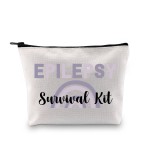 G2TUP Epilepsy Awareness Gift EPILEPSY Survival Kit Epilepsy Warrior Cosmetic Bag Purple Ribbon Gift Chronic Illness Gift (EPILEPSY Survival Kit MB)