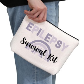 G2TUP Epilepsy Awareness Gift EPILEPSY Survival Kit Epilepsy Warrior Cosmetic Bag Purple Ribbon Gift Chronic Illness Gift (EPILEPSY Survival Kit MB) G2TUP Epilepsy Awareness Gift EPILEPSY Survival Kit Epilepsy Warrior Cosmetic Bag Purple Ribbon Gift Chronic Illness Gift (EPILEPSY Survival Kit MB)