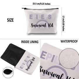 G2TUP Epilepsy Awareness Gift EPILEPSY Survival Kit Epilepsy Warrior Cosmetic Bag Purple Ribbon Gift Chronic Illness Gift (EPILEPSY Survival Kit MB) G2TUP Epilepsy Awareness Gift EPILEPSY Survival Kit Epilepsy Warrior Cosmetic Bag Purple Ribbon Gift Chronic Illness Gift (EPILEPSY Survival Kit MB)