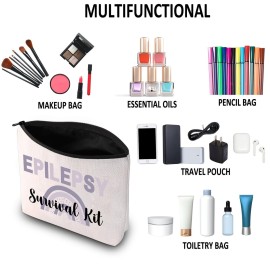 G2TUP Epilepsy Awareness Gift EPILEPSY Survival Kit Epilepsy Warrior Cosmetic Bag Purple Ribbon Gift Chronic Illness Gift (EPILEPSY Survival Kit MB) G2TUP Epilepsy Awareness Gift EPILEPSY Survival Kit Epilepsy Warrior Cosmetic Bag Purple Ribbon Gift Chronic Illness Gift (EPILEPSY Survival Kit MB)