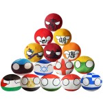 HOMKT Countryballs Plush Keychain, 15Pcs Country Ball Anime Plushies, Cute Keychain for Kids Gift, 4in, New Mix Color